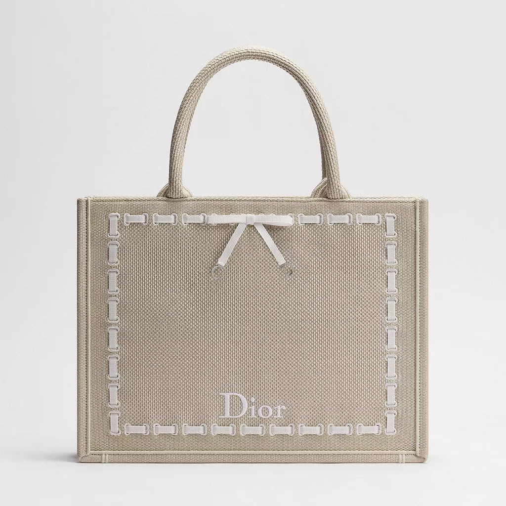 Dior Medium Book Tote With Strap Beige 1