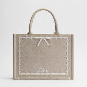Dior Medium Book Tote With Strap Beige