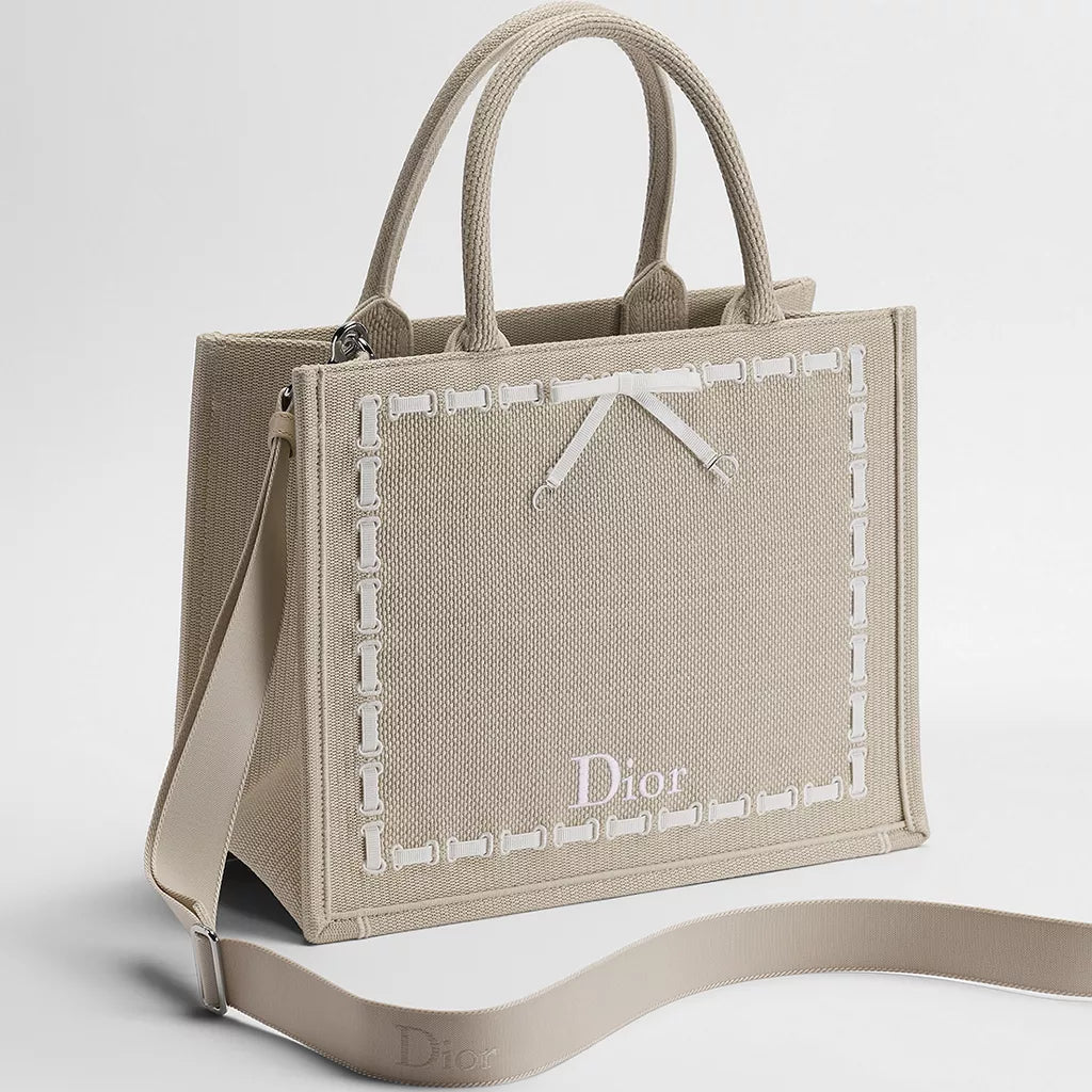 Dior Medium Book Tote With Strap Beige 2