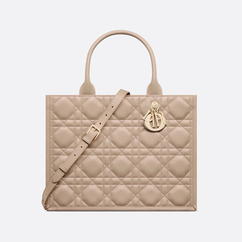 Dior Medium Dior Book Tote Desert Taupe Macrocannage Calfskin