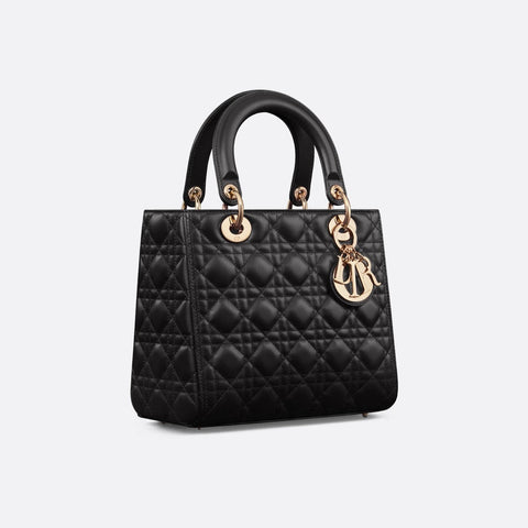 Dior Medium Lady Bag Black - BEAUTY BAR