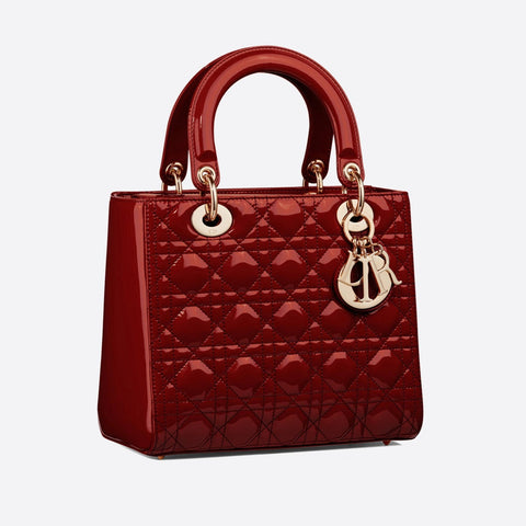 Dior Medium Lady Bag Red - BEAUTY BAR