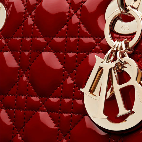 Dior Medium Lady Bag Red - BEAUTY BAR
