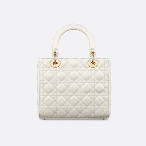 Dior Medium Lady Bag White - BEAUTY BAR