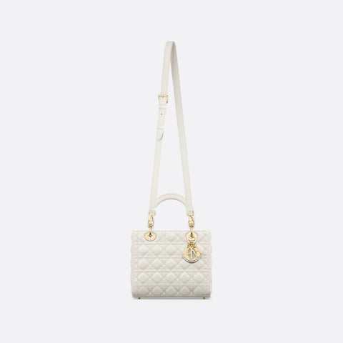 Dior Medium Lady Bag White - BEAUTY BAR