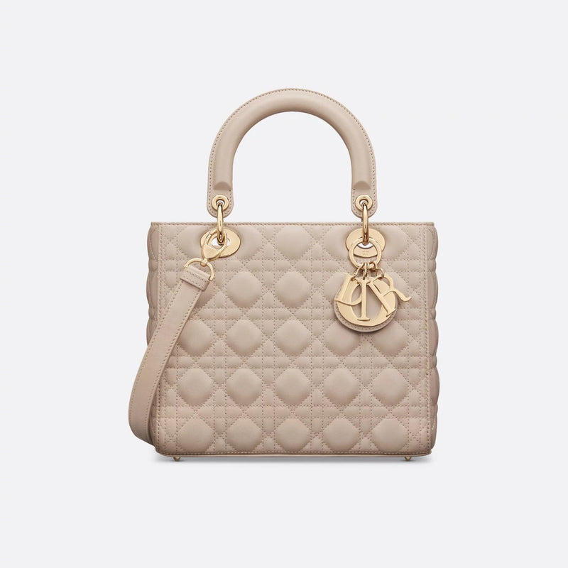 Dior Medium Lady Dior Bag Powder Beige Cannage Lambskin