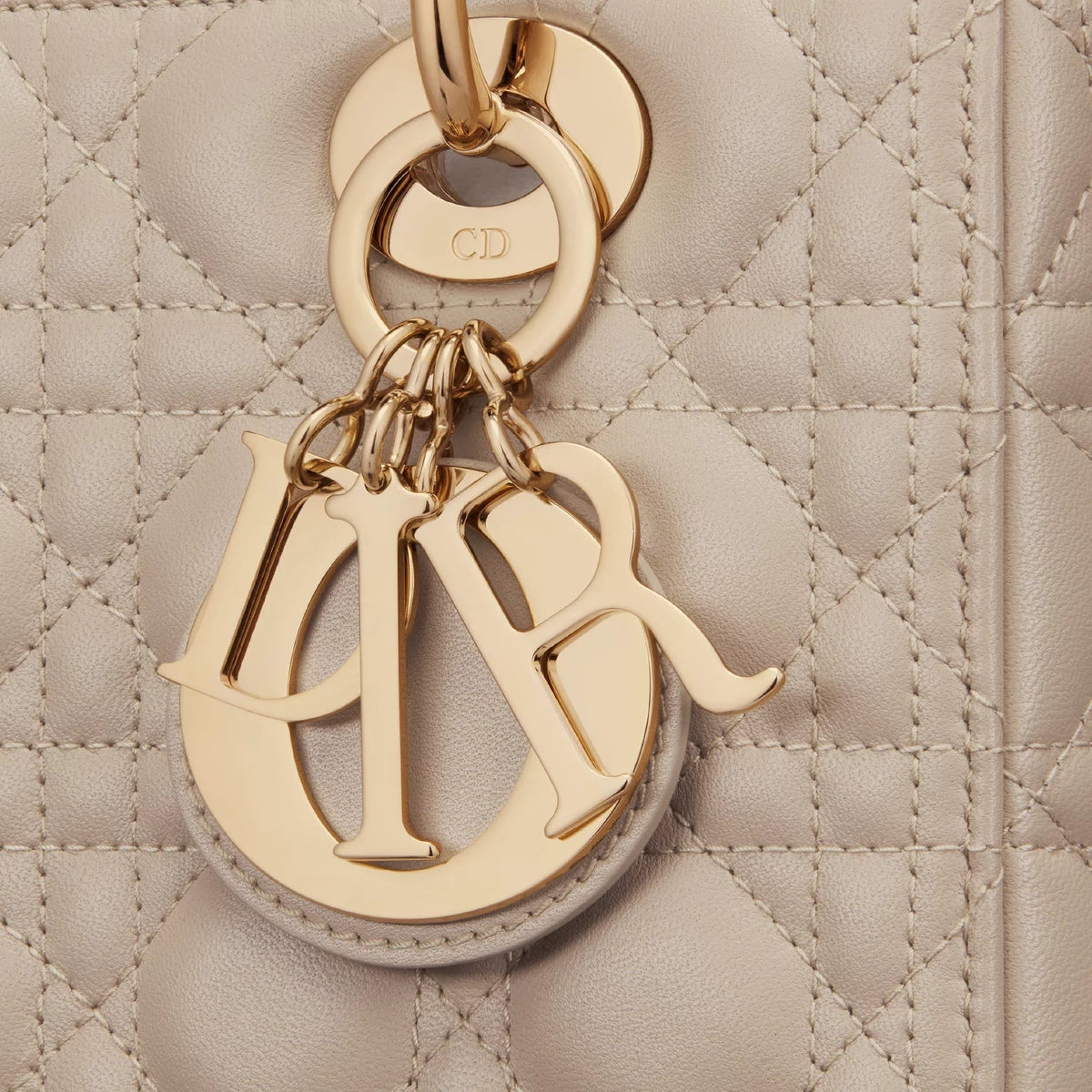 Dior Medium Lady Dior Bag Powder Beige Cannage Lambskin 5