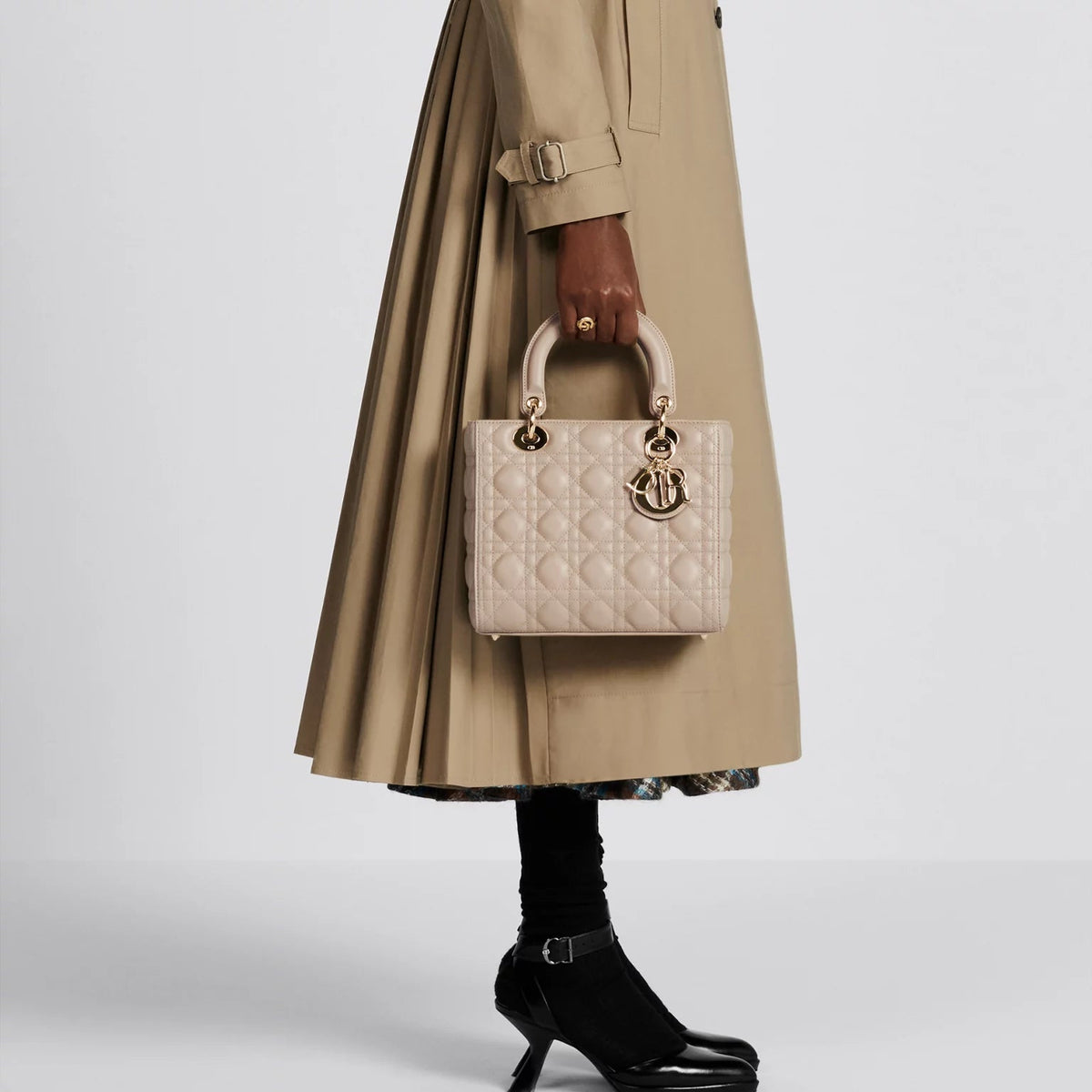Dior Medium Lady Dior Bag Powder Beige Cannage Lambskin 2