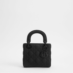 Dior Mini Lady Bag Black Ultramatte Cannage Calfskin