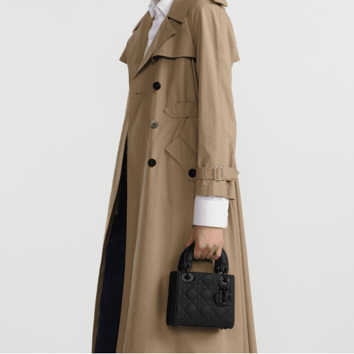 Dior Mini Lady Bag Black Ultramatte Cannage Calfskin 4