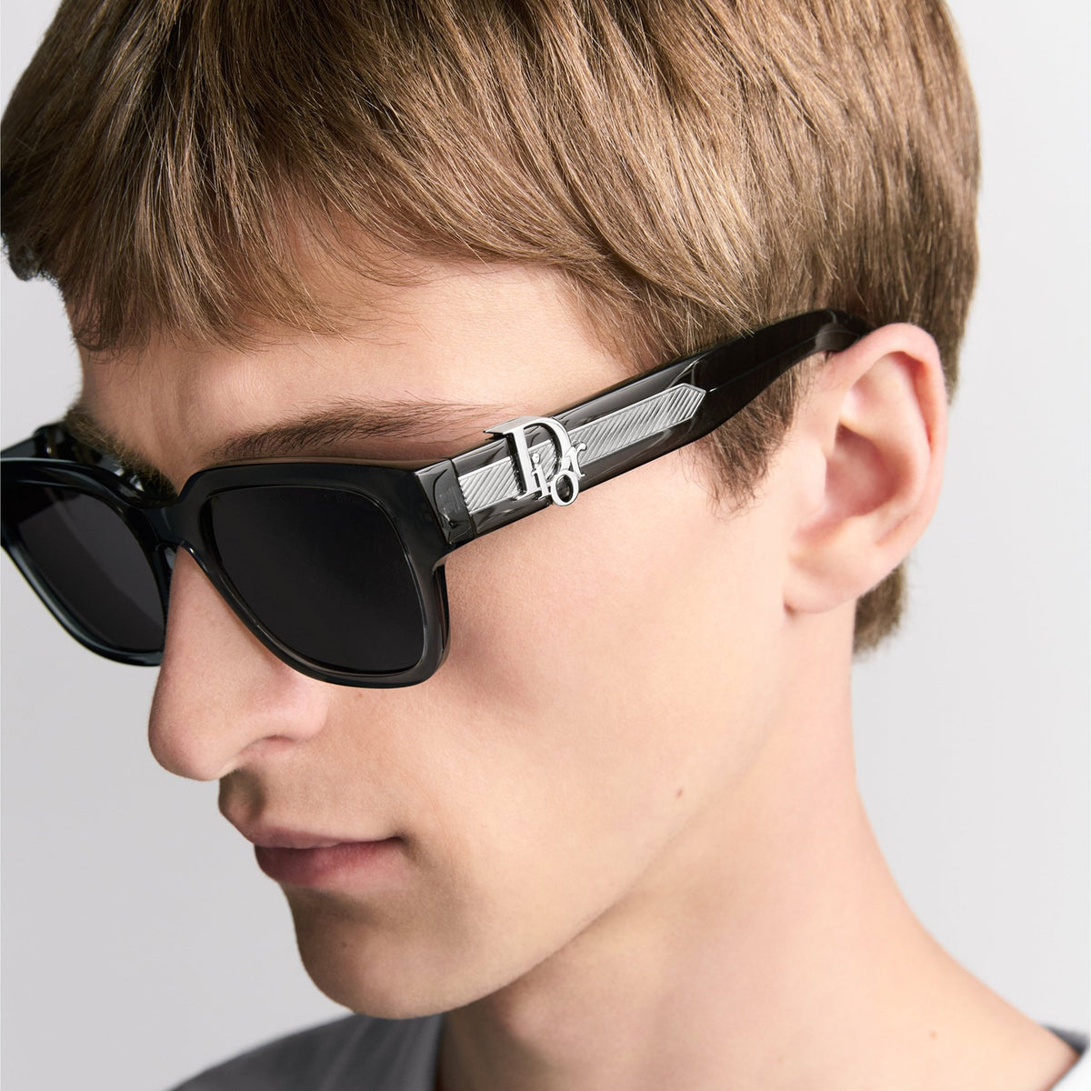 Dior Oblique Square Sunglasses Transparent Black 5