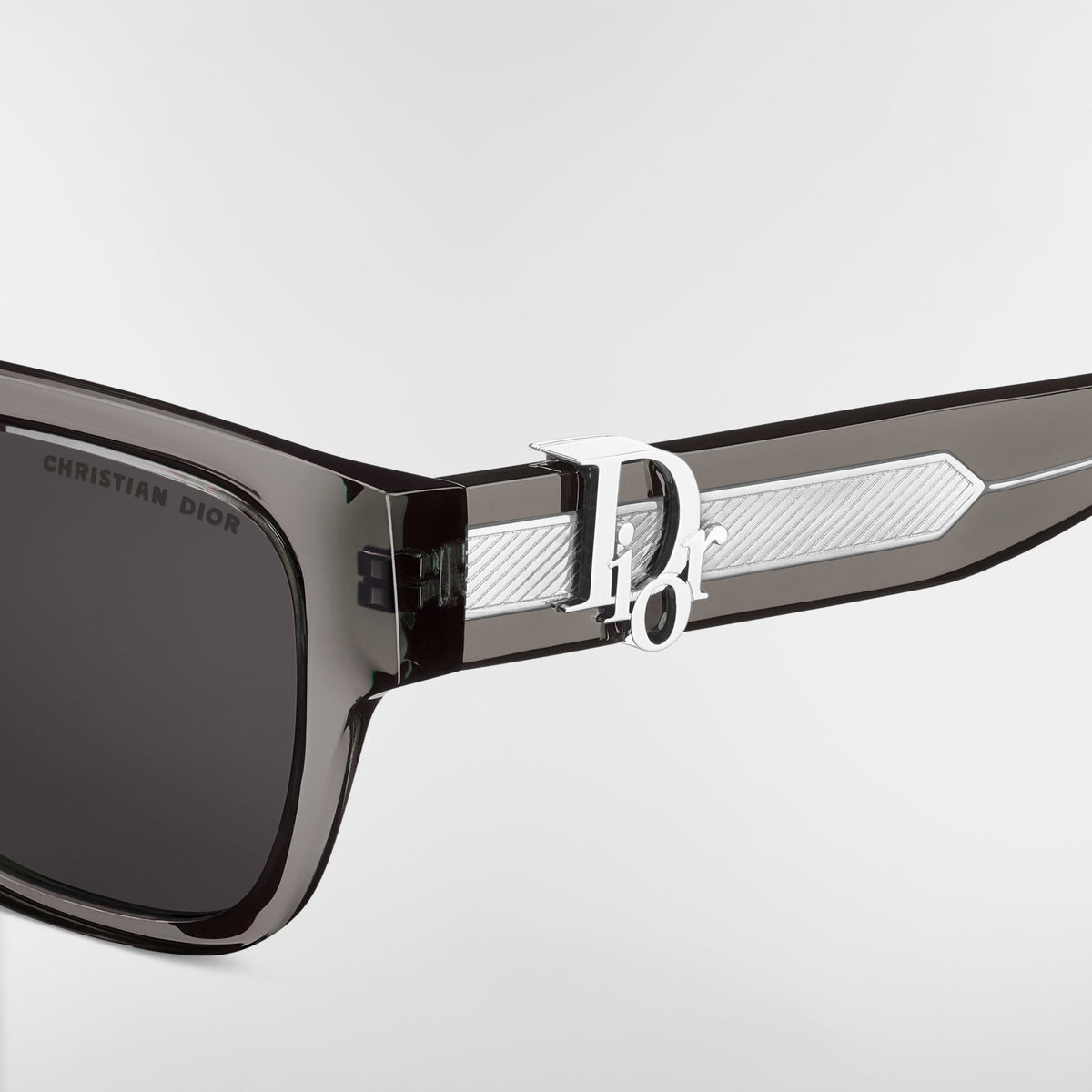 Dior Oblique Square Sunglasses Transparent Black 3