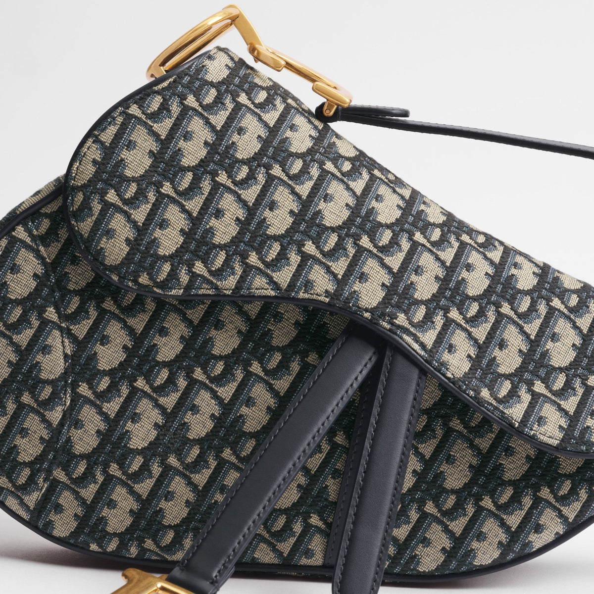 Dior Saddle Bag with Strap Blue Dior Oblique Jacquard 5