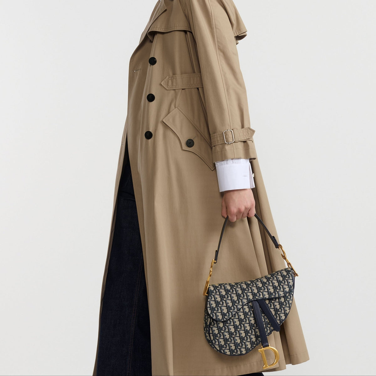 Dior Saddle Bag with Strap Blue Dior Oblique Jacquard 2