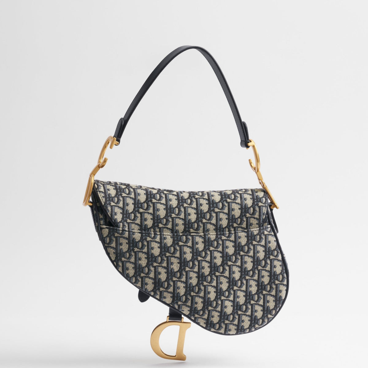 Dior Saddle Bag with Strap Blue Dior Oblique Jacquard 6