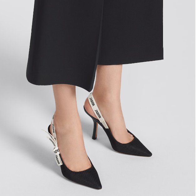 Dior Slingback Pump Black Technical Fabric 5