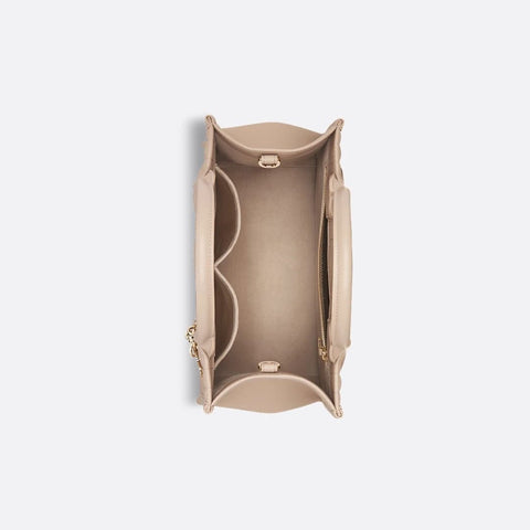 Dior Small Book Tote Desert Taupe Macrocannage Calfskin - BEAUTY BAR