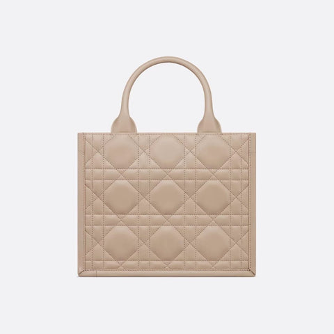 Dior Small Book Tote Desert Taupe Macrocannage Calfskin - BEAUTY BAR