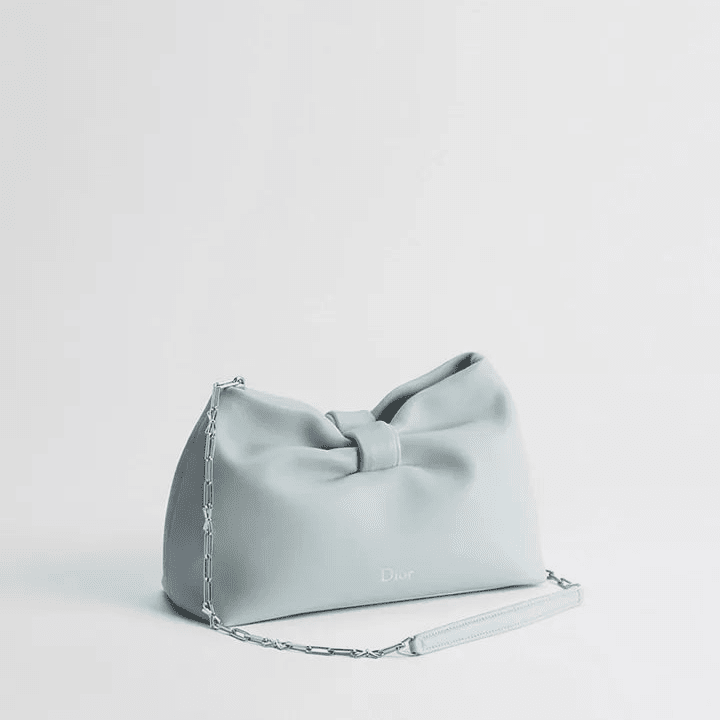 Dior Small Bow Bag Ice Blue Lambskin 2