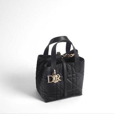 Dior Small Dior Toujours Bag in Black Supple Cannage Calfskin