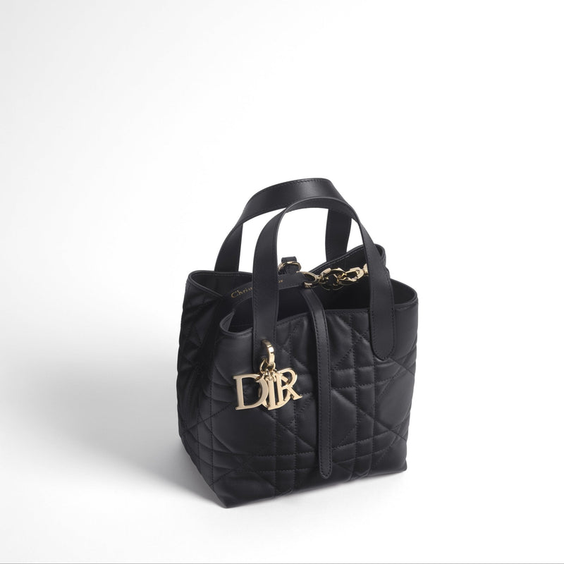 Dior Small Dior Toujours Bag in Black Supple Cannage Calfskin