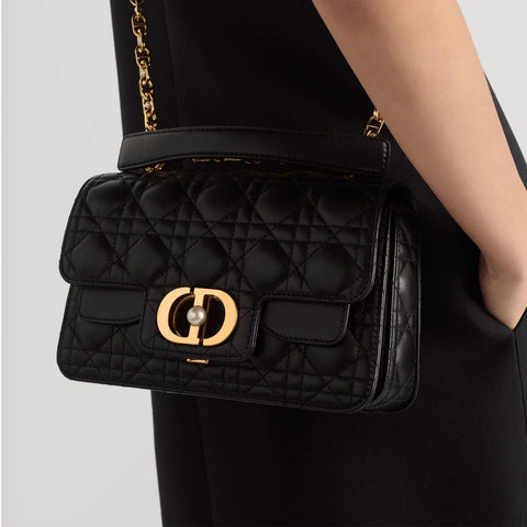 Dior Small Jolie Top Handle Bag Black - BEAUTY BAR