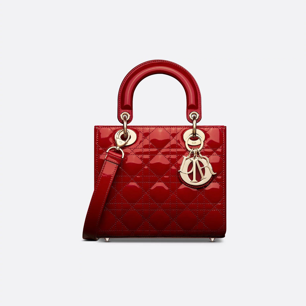 Dior Small Lady Dior Bag Cherry Red 2