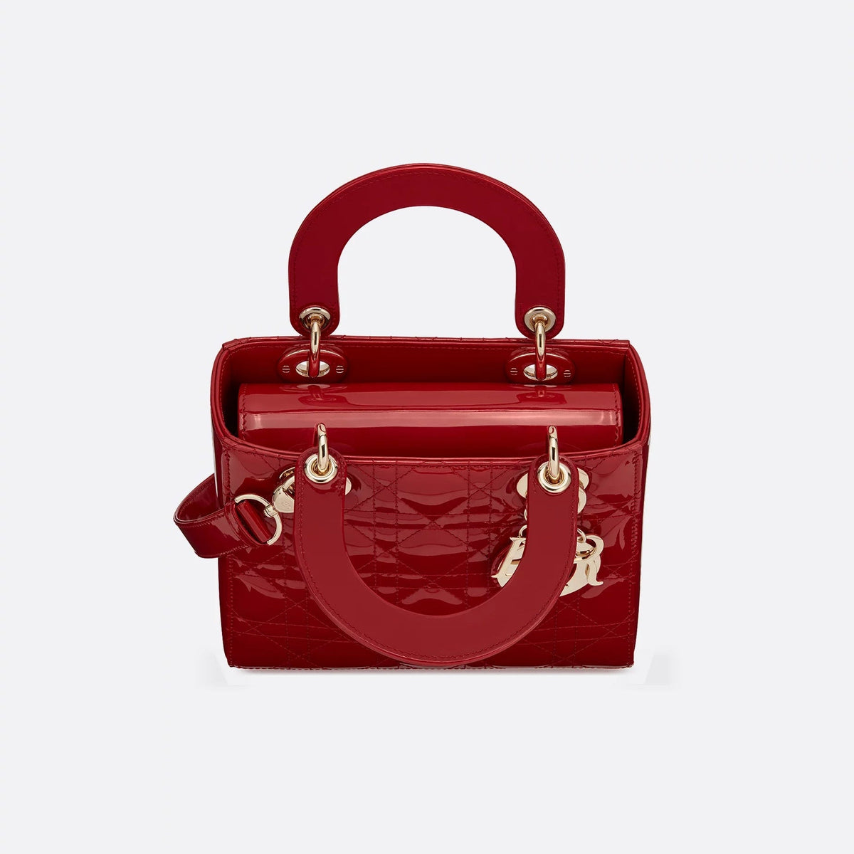 Dior Small Lady Dior Bag Cherry Red 3