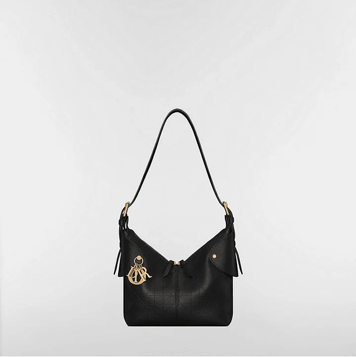 Dior Small Voyage Bag Black Flat Macrocannage Grained 2