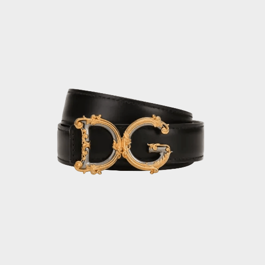 Dolce & Gabbana Baroque-Style Gold-Tone DG Logo Belt Buckle 2