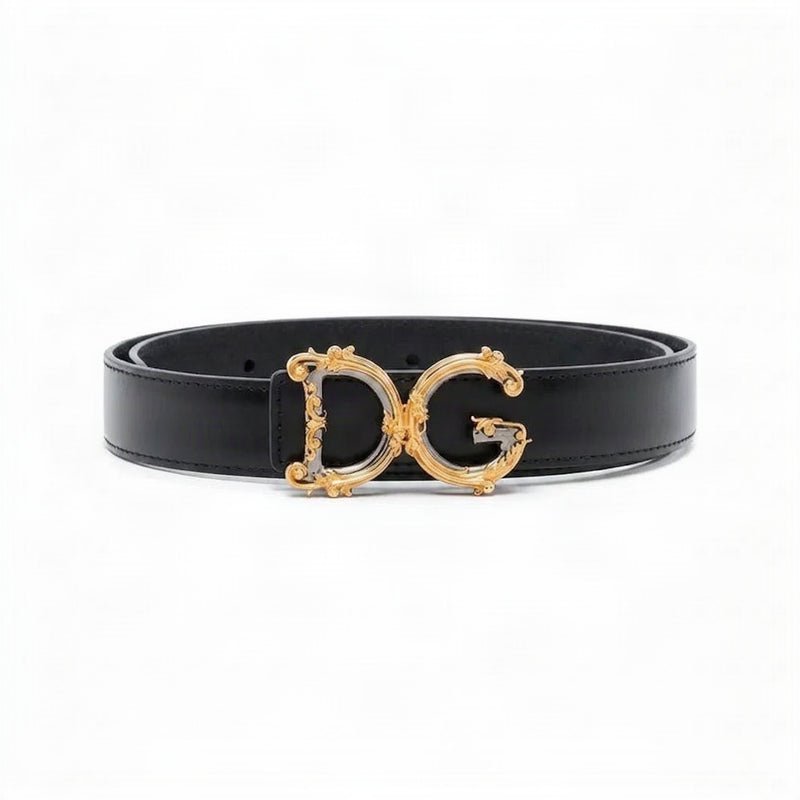 Dolce & Gabbana Baroque-Style Gold-Tone DG Logo Belt Buckle 1