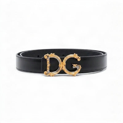 Dolce & Gabbana Baroque-Style Gold-Tone DG Logo Belt Buckle