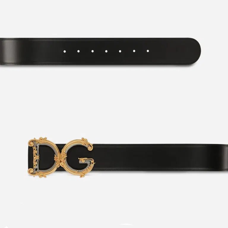 Dolce & Gabbana Baroque-Style Gold-Tone DG Logo Belt Buckle 3
