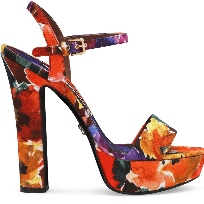 Dolce & Gabbana Brocade Platform Sandals 3
