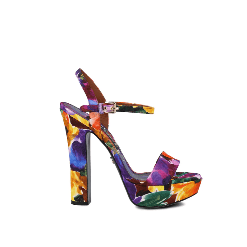 Dolce & Gabbana Brocade Platform Sandals 6