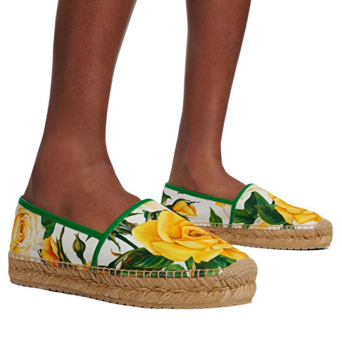 Dolce & Gabbana Floral - Print Canvas Espadrilles - BEAUTY BAR