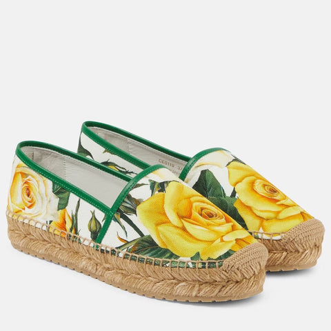 Dolce & Gabbana Floral - Print Canvas Espadrilles - BEAUTY BAR