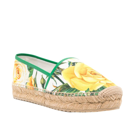 Dolce & Gabbana Floral - Print Canvas Espadrilles - BEAUTY BAR