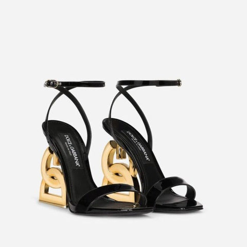 Dolce & Gabbana Keira Logo Heel Sandals - BEAUTY BAR