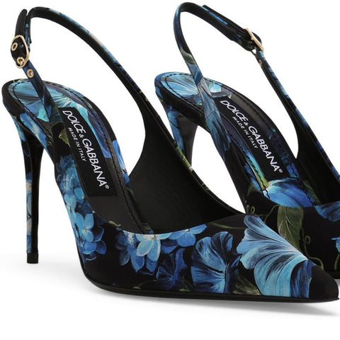 Dolce & Gabbana Lollo Floral Slingback Pump - BEAUTY BAR