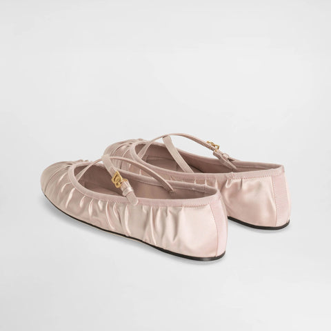 Dolce & Gabbana Satin Flat Ballet Shoes - BEAUTY BAR