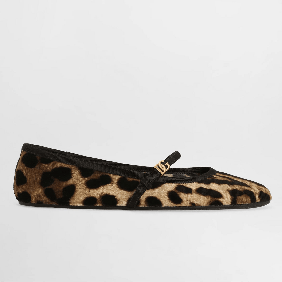 Dolce & Gabbana Velvet Patterned Ballerina Shoes 2