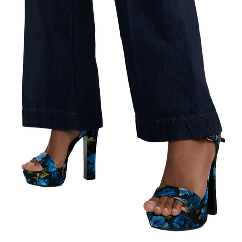Dolce&Gabbana Floral Satin Platform Sandals - BEAUTY BAR
