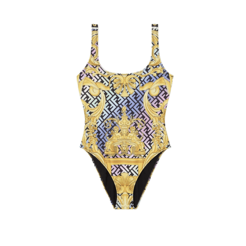 Fendace Gold Baroque One - Piece Swimsuit - BEAUTY BAR