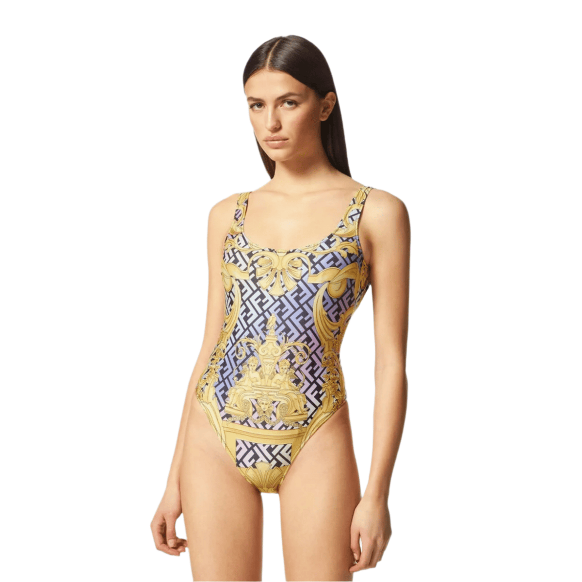 Fendi Fendace Baroque One-Piece Swimsuit 1