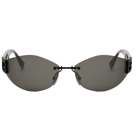 Fendi Baguette Grey Sunglasses – Women's Luxury Designer Eyewear With Iconic FF Logo - BEAUTY BAR