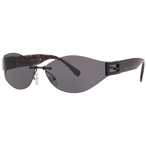 Fendi Baguette Grey Sunglasses – Women's Luxury Designer Eyewear With Iconic FF Logo - BEAUTY BAR