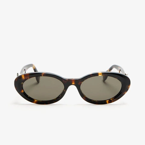 Fendi FF Diamonds Oval Sunglasses For Women - Brown - BEAUTY BAR