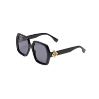 Fendi - FF Diamonds - Oversize Square Sunglasses - Black
