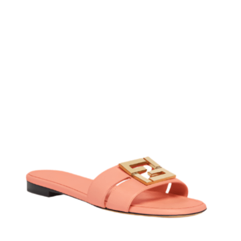 Fendi FFold Pink Leather Sandal